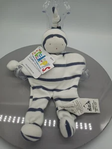 Peluche Under the Nile 8" Baby Buddy Rag Doll Lovey Orgánico Dk Gris Rayas - Imagen 1 de 4