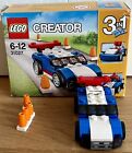 LEGO CREATOR 3 in 1: Blue Racing Car Complete with Original Packaging and Instructions 31027