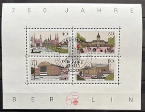 Germany Berlin S. Sheet - 750 years Berlin-Important City Buildings_1987 - CTO. - Picture 1 of 1