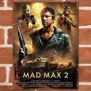 Letrero de hojalata de película MAD MAX 2 para hombre cueva cobertizo garaje bar pub película vintage - Imagen 1 de 3
