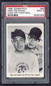 1965 Fleer Gomer Pyle #64 “Wipe Stupid Look Off Your Face” PSA 9 MINT Jim Nabors