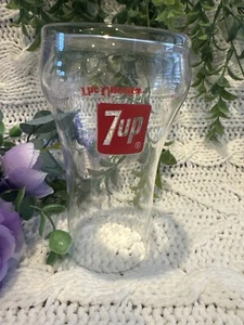Vintage 7UP "The Uncola" Glas - rotes Logo Soda Brunnen Becher 6" hoch - Bild 1 von 5