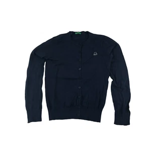 Benetton Cardigan Age 8 Navy Button Up - Picture 1 of 12