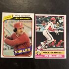 2X 1976 1980 Topps Baseball Card #480 270 Mike Schmidt Phillies Hof Card Lot Ex+