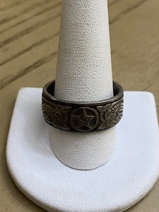 Pentacle Large Spinner Ring .925 Sterling Silver by Peter Stone Size 13.5 - Picture 1 of 3