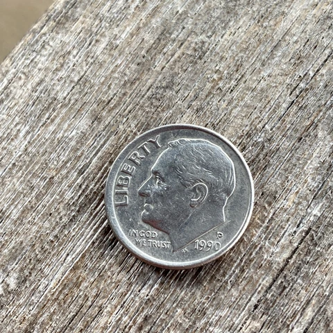 1990 P Roosevelt Dime Choice BU US Coin Off Center Cover