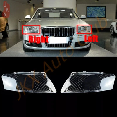 Para Audi A8 S8 D3 2004-2010 Faro derecho + izquierdo Carcasa lente transparente + Pegamento de sellado x Foto 1 de 4