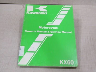 1986? MANUAL DE SERVICIO DE FÁBRICA KAWASAKI KX60 99920-1370-01 Foto 1 de 2