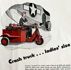Kidde Fire Extinguisher 1940s Ladies Scooter Advertisement Lithograph #1 DWCC4