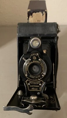 Antiguo Eastman Kodak 1913 No. Cámara de bolsillo Premo de 2 cartuchos plegables con funda Foto 1 de 4