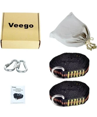 (OPEN BOX) VEEGO SWING STRAPS-SET OF 2 TREE SWING HANGING HEAVY DUTY 2000 POUND - Image 1 of 4