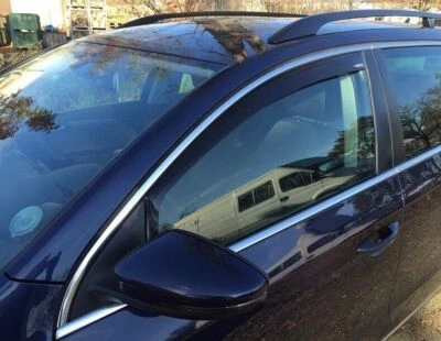 Juego Deflector de viento ClimAir negro delantero + trasero para VW Passat 3C B6 B7 Variant - Imagen 1 de 4