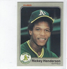 1983 Fleer #519 Rickey Henderson