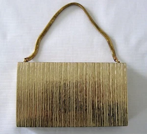 VINTAGE 1950s  COMPACT SINGLE  COMPARTMENT  HANDBAG PURSE MINAUDIERE.. - Picture 1 of 6