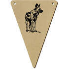 5 x 140mm 'African Wild Dog' Wooden Bunting Flags (BN00082361)