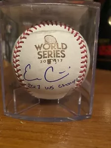 Houston Astros - 2017 World Series - Autographed Baseball - Evan Gattis - Picture 1 of 6