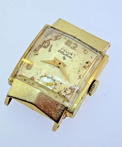 ELGIN CAL. VINTAGE OROLOGIO DA POLSO UOMO 672 - 17 JEWEL ORO 10K RIEMPITO ANSE COPERTE - Foto 1 di 18