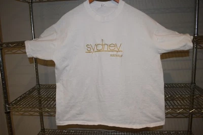 Sydney Australia vtg Single Stitch Embroidered Tourist t shirt Boxy Short 90s - Image 1 of 3