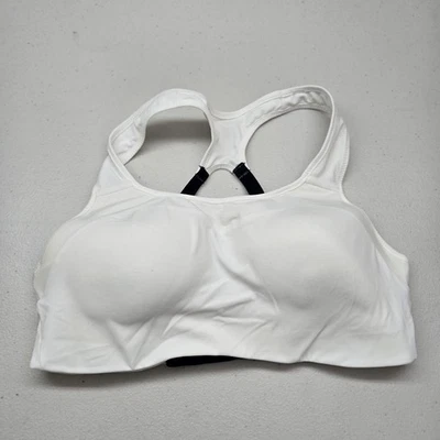 Nike Women Sports Bra Small White DRI FIT Wireless Mesh Racerback Strap - Image 1 of 4