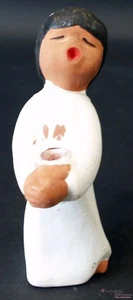 Rot-Ceramic (vermutlich) Engel mit Kerzenhalter, gebraucht - Bild 1 von 5