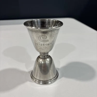 Cartier Plata de Ley Vintage Doble Jigger #863 10-25-1977 Foto 1 de 4