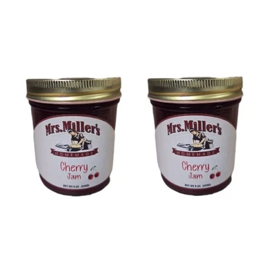 Mrs. Miller's Amish Homemade Cherry Jam 2 - 9 oz Jars Made in USA - image 1 of 4