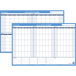 AT-A-GLANCE 30% Recycled Undated Erasable/Reversible Wall Planner, 90/120 Day, - Picture 1 of 8