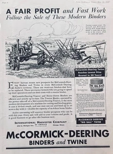1932 McCormick-Deering Binders & Twine Ad #1183 - Picture 1 of 1