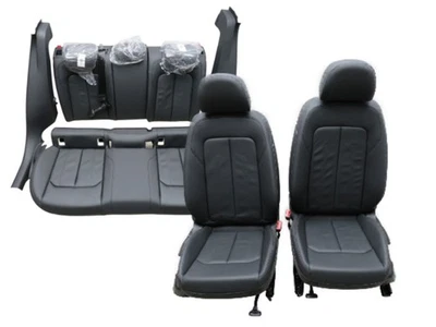 Asientos Delanteros De Cuero Negro Derecho E Izquierdo Para Audi Q2 GA - Imagen 1 de 4