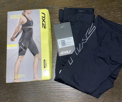 NWT 2XU Post-Natal Sport Compression Shorts (Black/Silver) X-Small WA3600b - Image 1 of 4