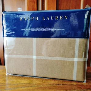 Ralph Lauren Full/Queen Size Duvet - Camel Plaid NOP - Picture 1 of 7