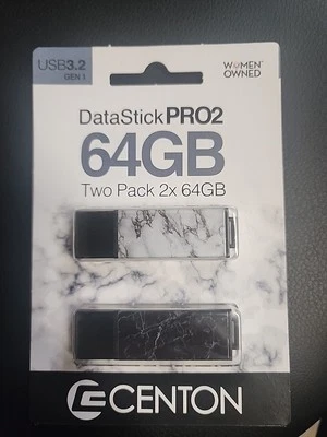 Centon Datastick PRO 2 Two Pack 2x 64Gb USB3.2 GEN 1 - Image 1 of 2