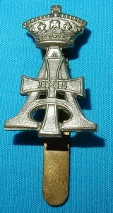 BRITISH MILITARY 19th ROYAL HUSSARS QUEEN ALEXANDRAS OWN CAP BADGE 2 LUGS - Picture 1 of 2