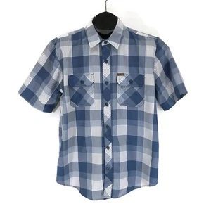 Camisa Orvis manga corta abotonada para hombre grande a cuadros informal viaje al aire libre - Imagen 1 de 11