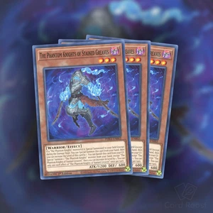 Yu-Gi-Oh x3 Playset The Phantom Knights of Stained Greaves 1st Ed PHRA-EN002 - Bild 1 von 1