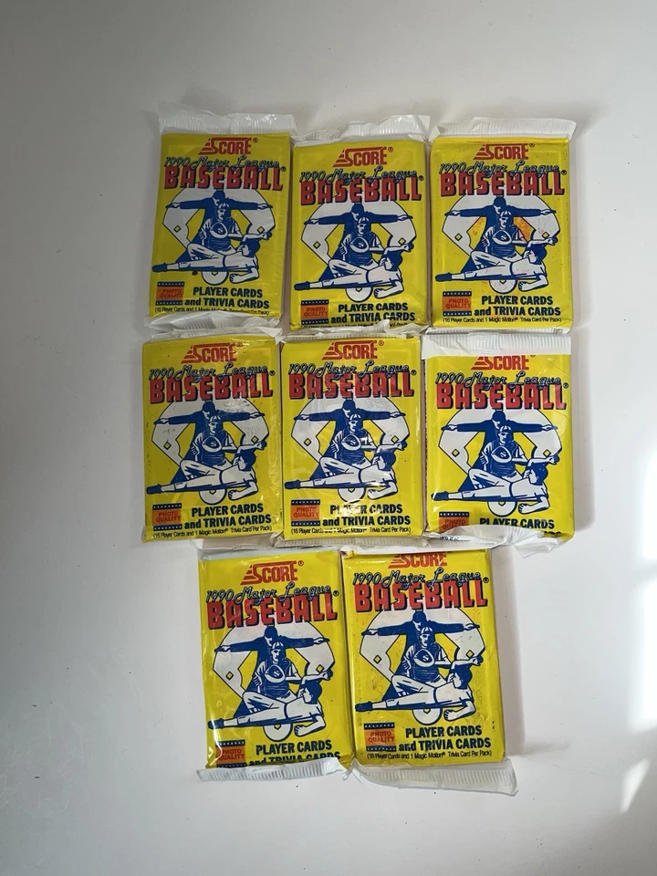 1990 Score Major League Baseball 8 Packages - Image 1 of 1