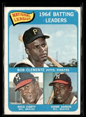 1965 Topps Roberto Clemente/Rico Carty/Hank Aaron EX-EX/MT Set Break #2 Foto 1 de 2