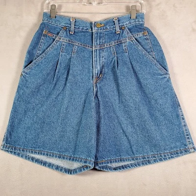 Pantalones Cortos Vaqueros Vintage Chic Para Mujer 10 Lavado Medio Plisado Mamá Jean Hecho en EE. UU. Años 90 Foto 1 de 4