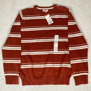 Cat And Jack Boy Pullover Long Sleeve Sweater Size Large (10-12) Rust Striped - Picture 1 of 4
