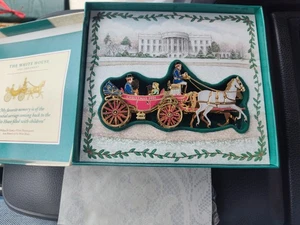 2001 Casa Bianca Associazione Storica Decorazione Natalizia Carrozza NUOVO IN SCATOLA - Foto 1 di 3