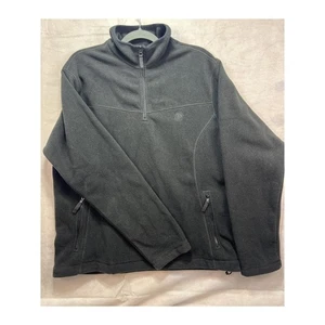 Timberland Jacket Men's Large Black Fleece 1/4 Zip Pullover Warm Outdoor Layer - Picture 1 of 8