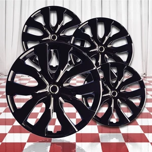 4pc 10 Spoke Gloss Black 15" Wheel Covers (Nissan Rogue Style) - Picture 1 of 2
