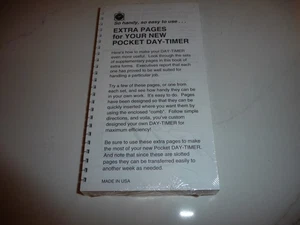 NEU POCKET DAY-TIMER PLANER ZUSÄTZLICHE SEITEN 6,5 x 3,5 NACHFÜLLPACKUNG - KOSTENLOSER VERSAND - Bild 1 von 2