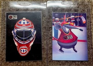 2 Cards 1991-92 Pro Set Le Masque French #CC2 Montreal Canadiens & Rink Rat 31 - Picture 1 of 5