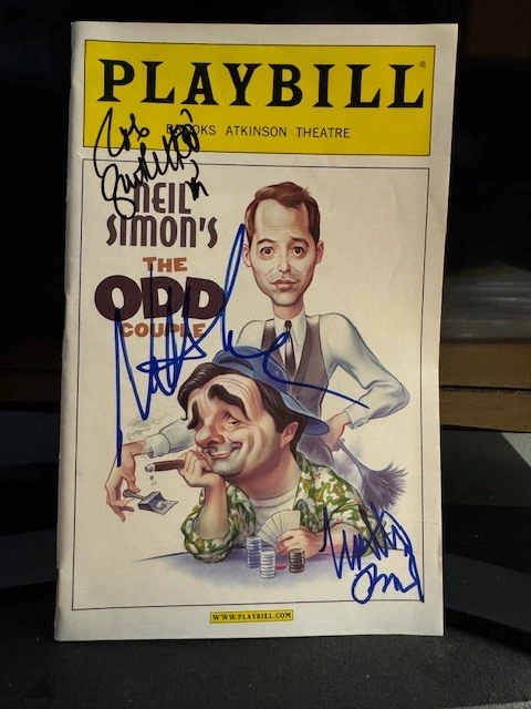 THE ODD COUPLE SIGNED PLAYBILL NATHAN LANE, MATTHEW BRODERICK - Image 1 of 1