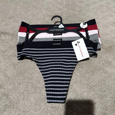 Tangas/bragas/ropa interior acanaladas sin costuras Lucky Brand 5pk. Talla M. ¡NUEVO CON ETIQUETAS! Foto 1 de 4