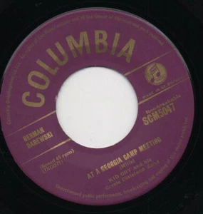 KID ORY at a georgia camp meeting*mahogany hall stomp 1953 UK COLUMBIA GOLD 7" - Picture 1 of 2