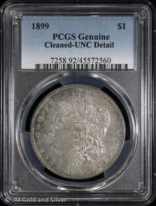 1899-P $1 Morgan Silver Dollar PCGS Genuine UNC Detail | Uncirculated - Picture 1 of 4