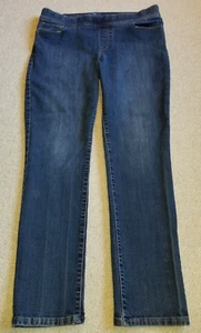 Womens Jeans-LEVI'S-blue stretch denim pull on slim leg-14/32 - Picture 1 of 4