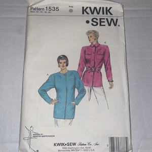 Kwik Sew 1980's Sewing Pattern, Uncut, 1535 Size 14 16 18 20 Jacket - Picture 1 of 7